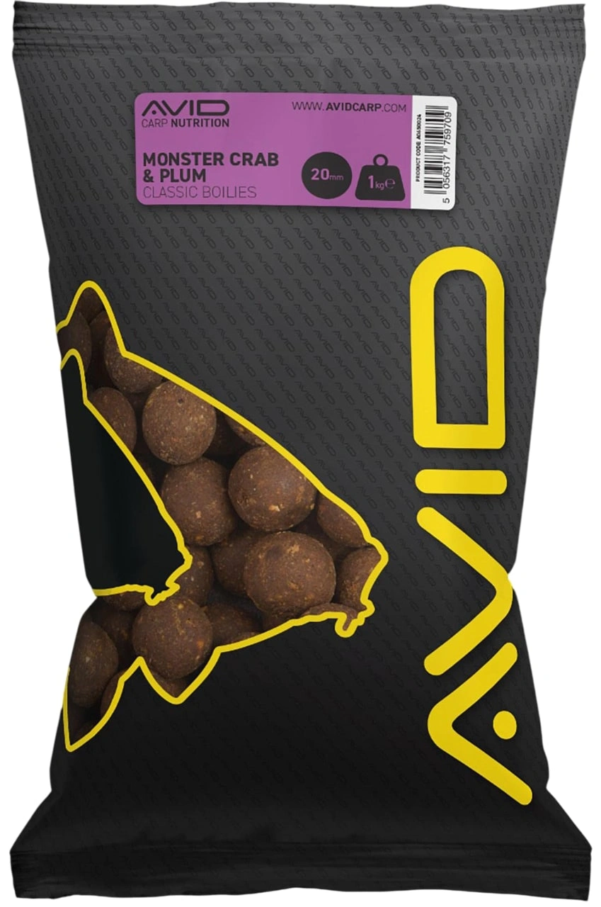 Boilies Avid carp 20mm 1kg Monster crab - slivka