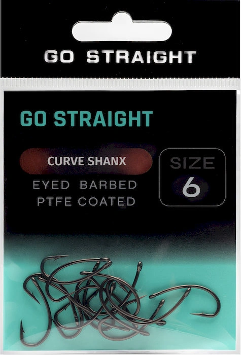 Háčiky Go Straight Curve Shanx eyed barbed 15ks č.6