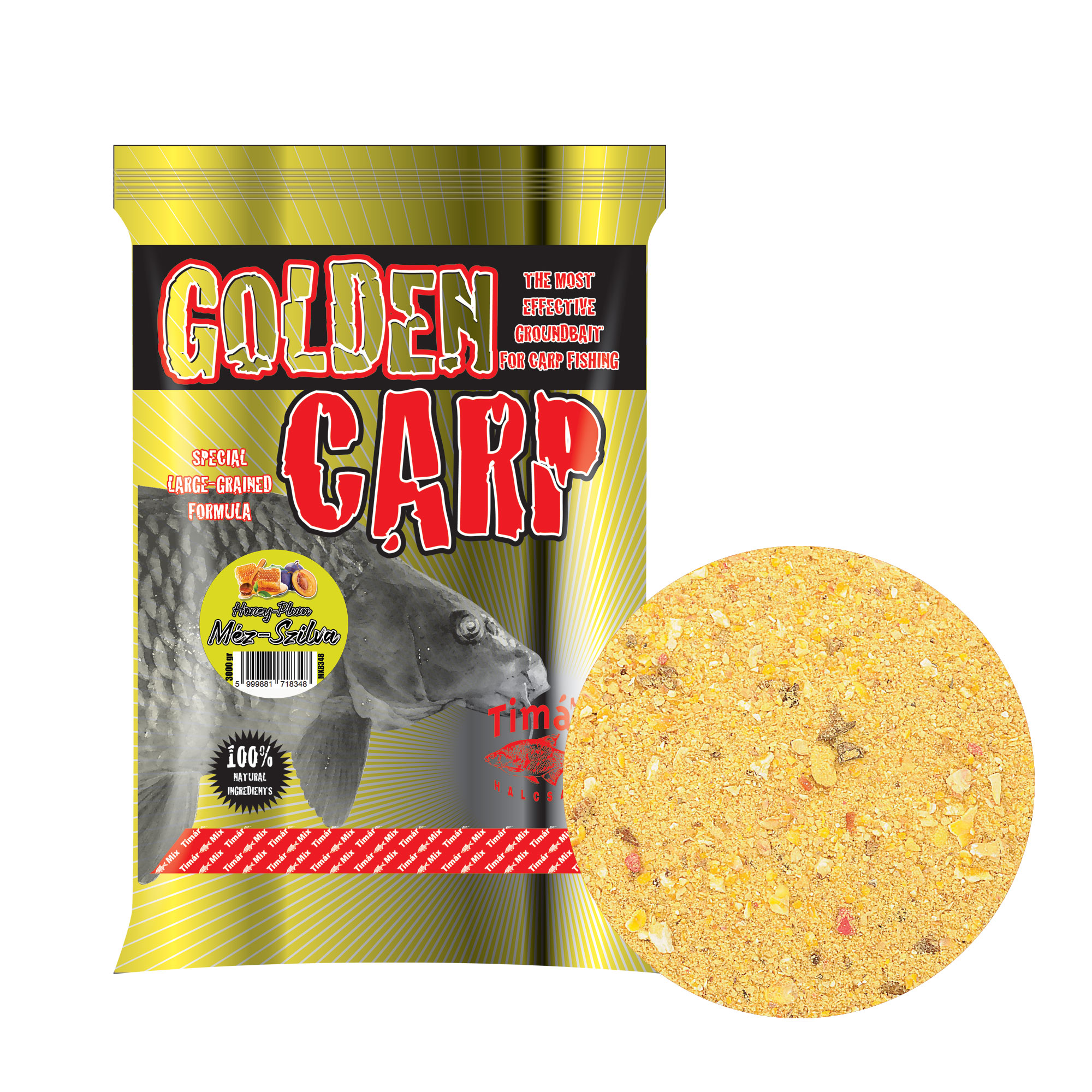 Krmivo Tímár Golden Carp 3kg Med-Slivka