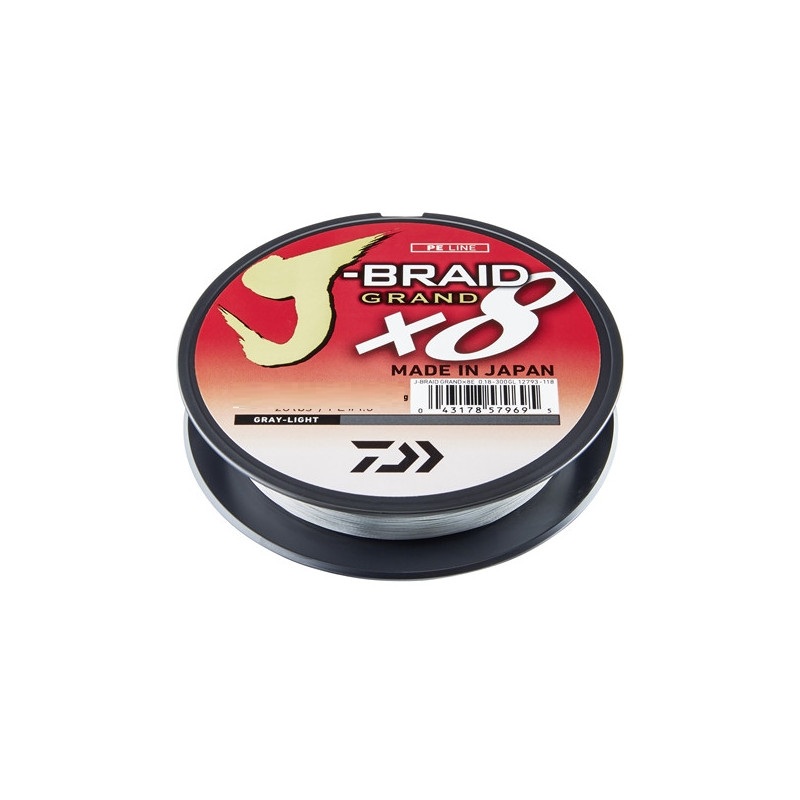 Šnúra Daiwa J-Braid Grand X8 0,22mm 135m Gray-Light