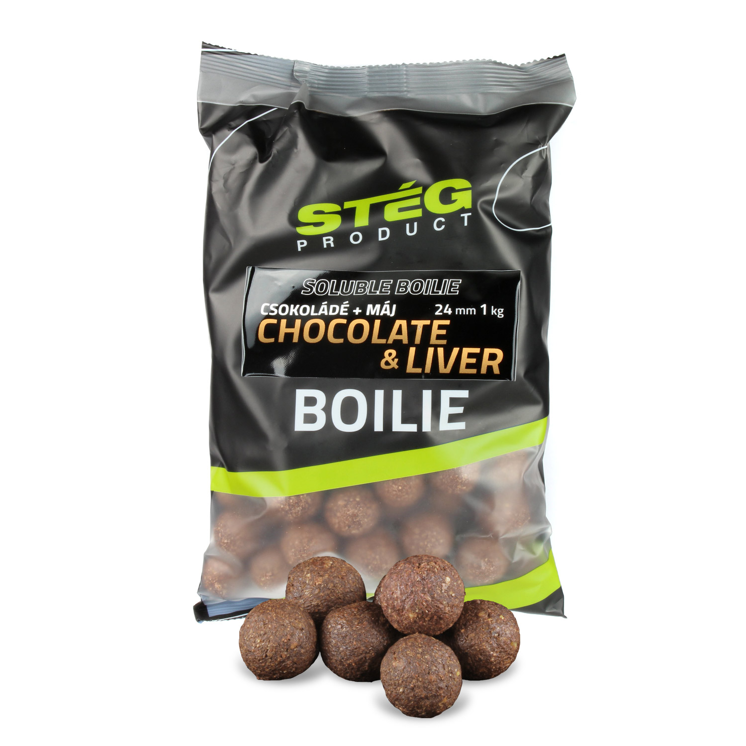 Boilies Stég Soluble 24mm Čokoláda - pečeň