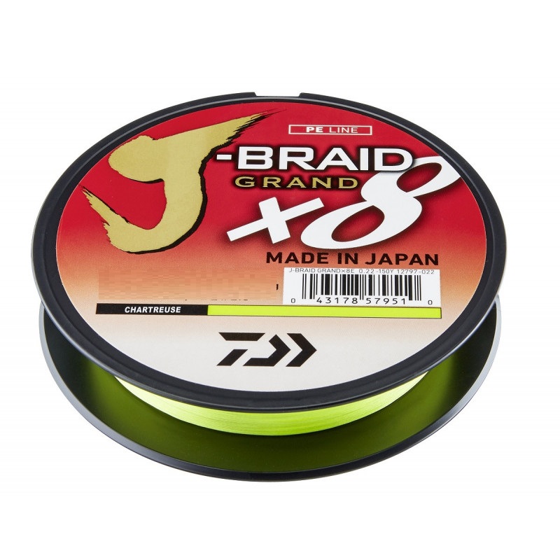 Šnúra Daiwa J-Braid Grand X8 0,20mm 135m Chartreuse