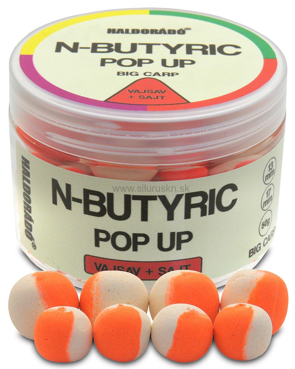 Boilies Haldorado N-Butyric PopUp Big Carp 13, 17mm Kyselina maslová - syr