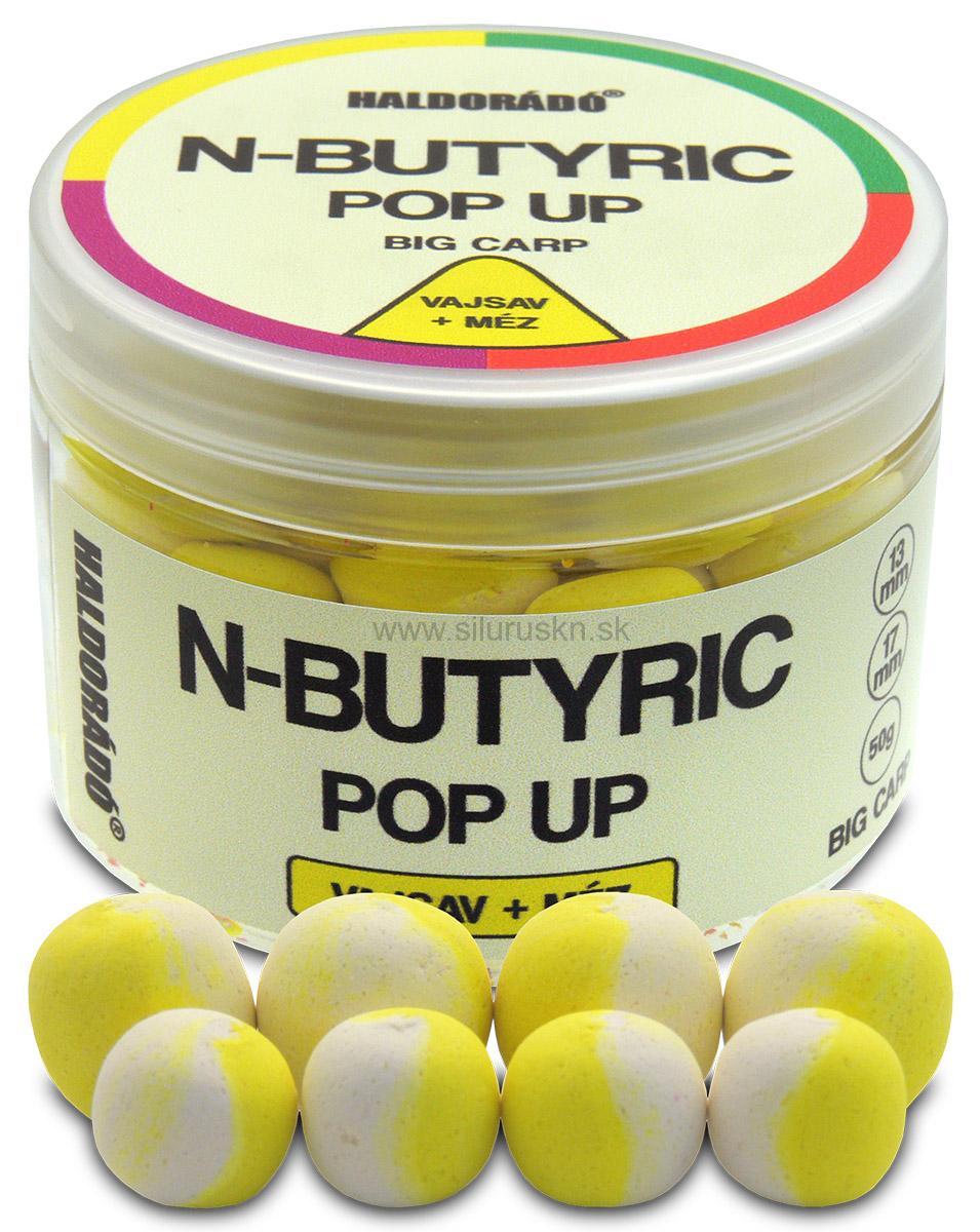 Boilies Haldorado N-Butyric PopUp Big Carp 13, 17mm Kyselina maslová - med