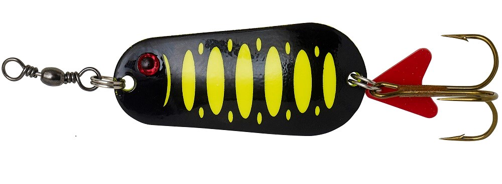 Blyskáč DAM Effzett Standard Spoon 5,5cm 22g Fluo Yellow/Black UV