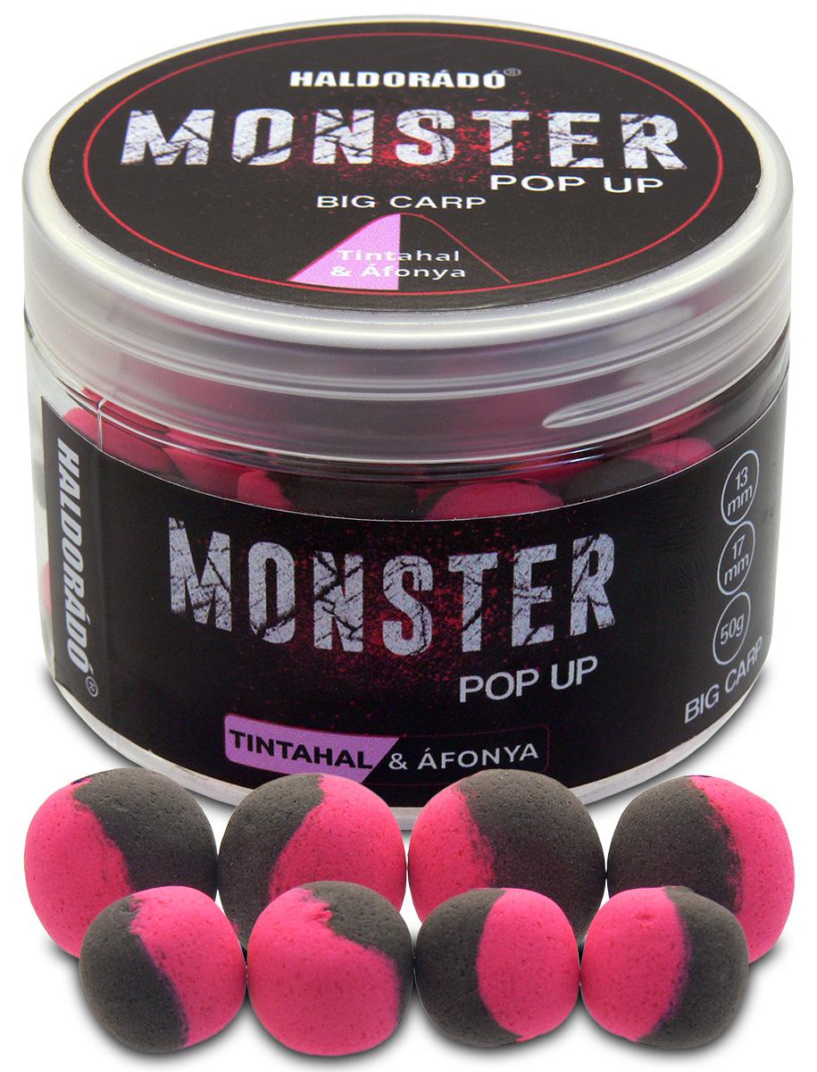 Boilies Haldorado Monster PopUp Big Carp 13, 17mm Kalamár - Čučoriedka