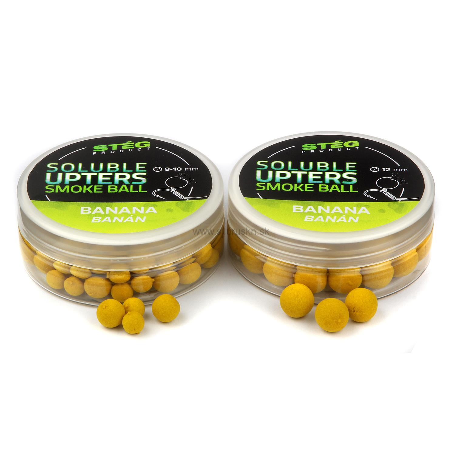Boilies Stég Soluble Upters Smoke Ball 8-10mm Banán