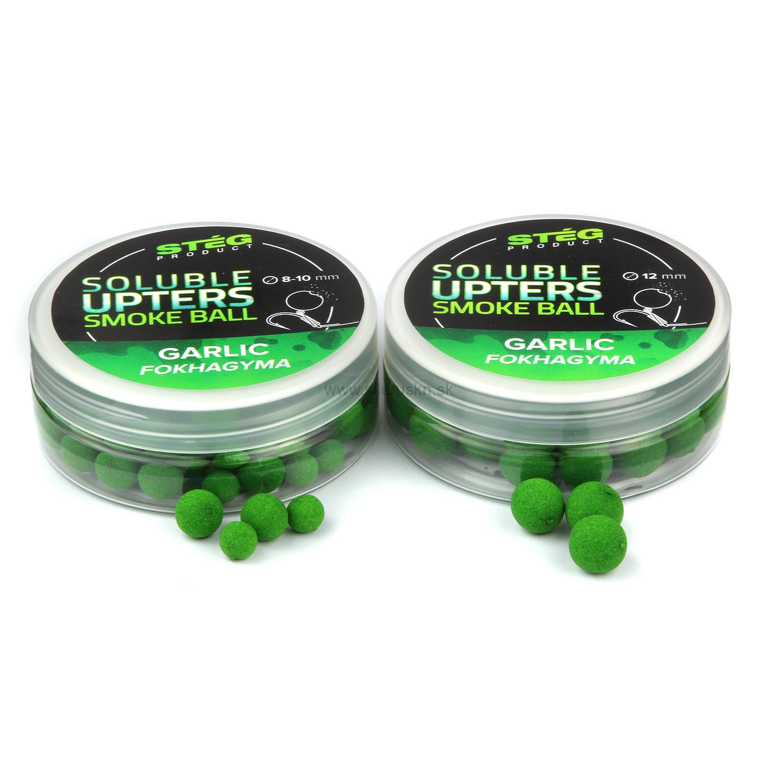 Boilies Stég Soluble Upters Smoke Ball 8-10mm Cesnak - mandľa