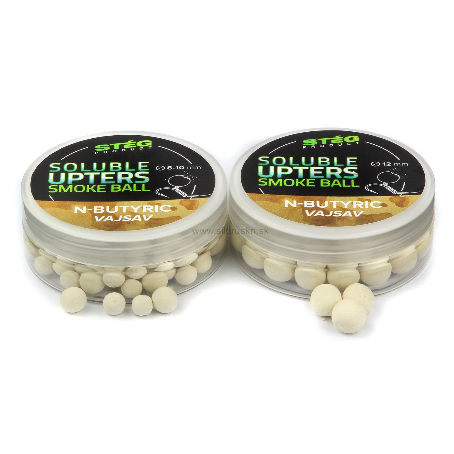 Boilies Stég Soluble Upters Smoke Ball 8-10mm Kyselina maslová