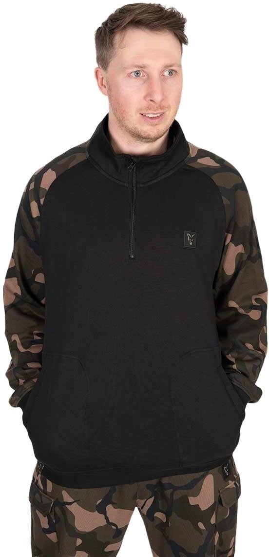Mikina Fox LW 1-4 ZIP Pullover Black-Camo veľkosť L
