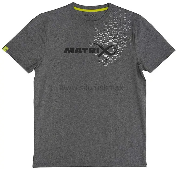 Tričko Matrix Hex Print T Shirt Grey veľkosť XL